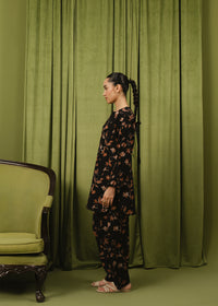Black Printed Suit