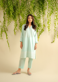 Ice Blue Embroidered Suit
