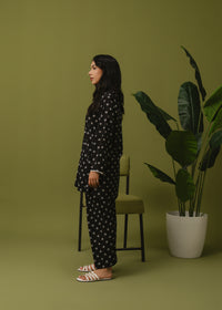 Black Chunri Printed Suit