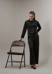 Black Scuba Short Blazer