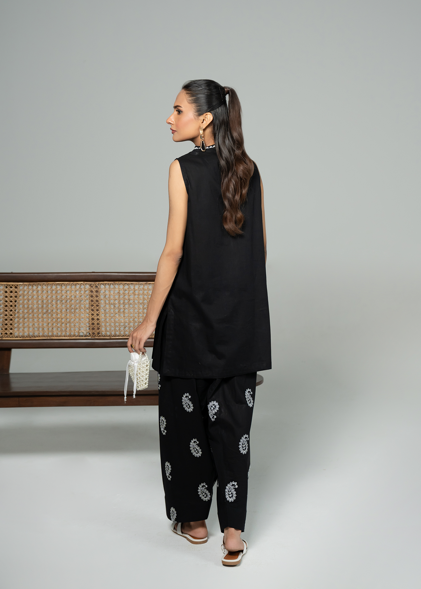 Black Farshi Shalwar Set