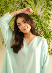 Ice Blue Embroidered Suit
