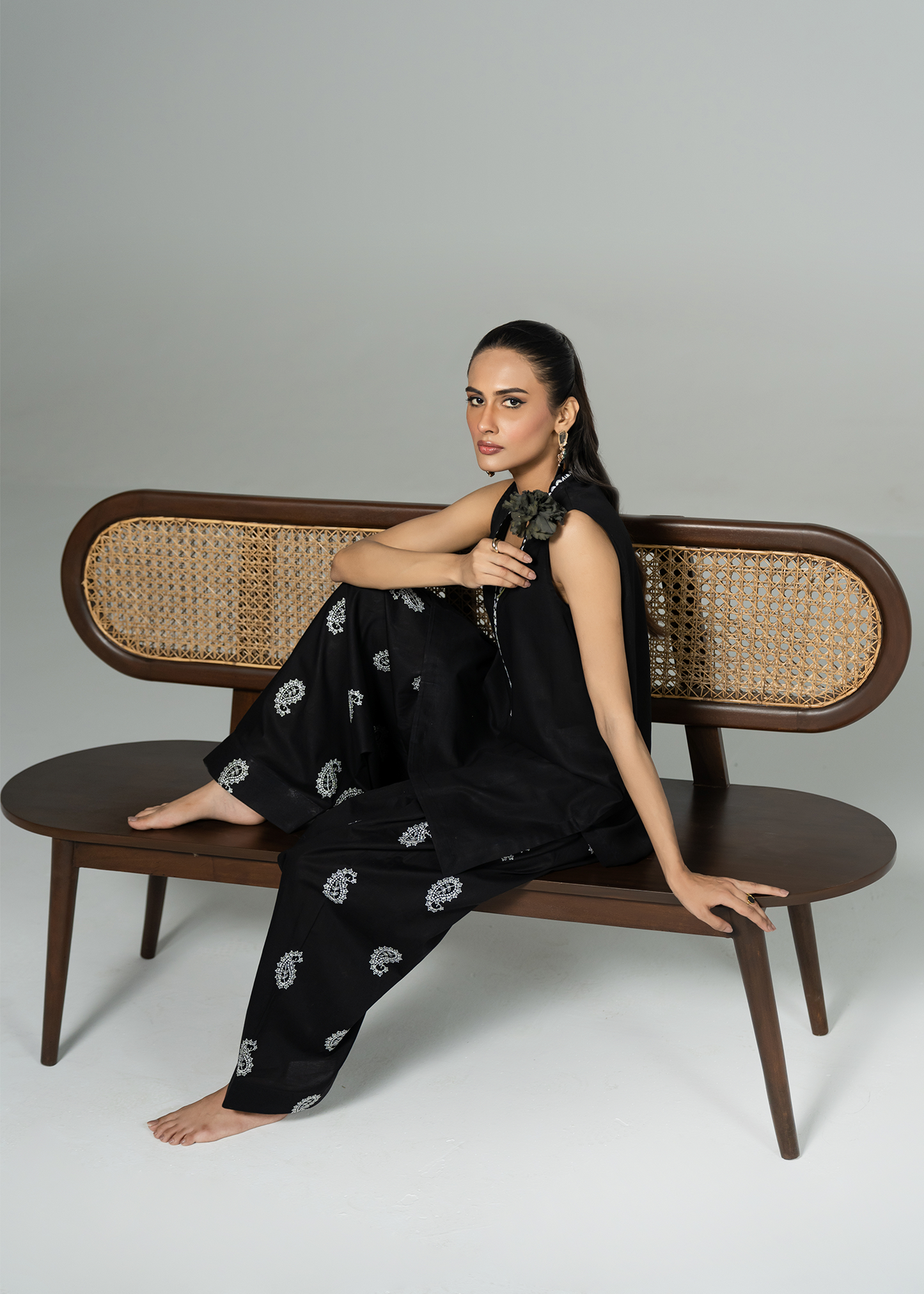 Black Farshi Shalwar Set