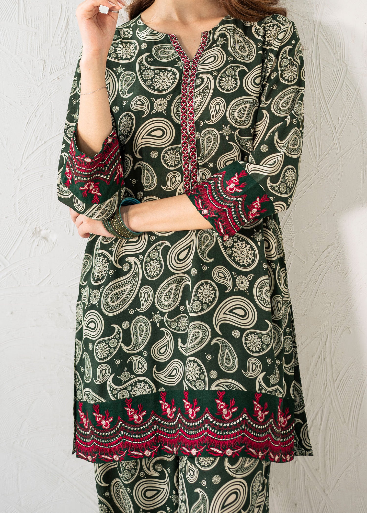 2 piece printed lawn suit