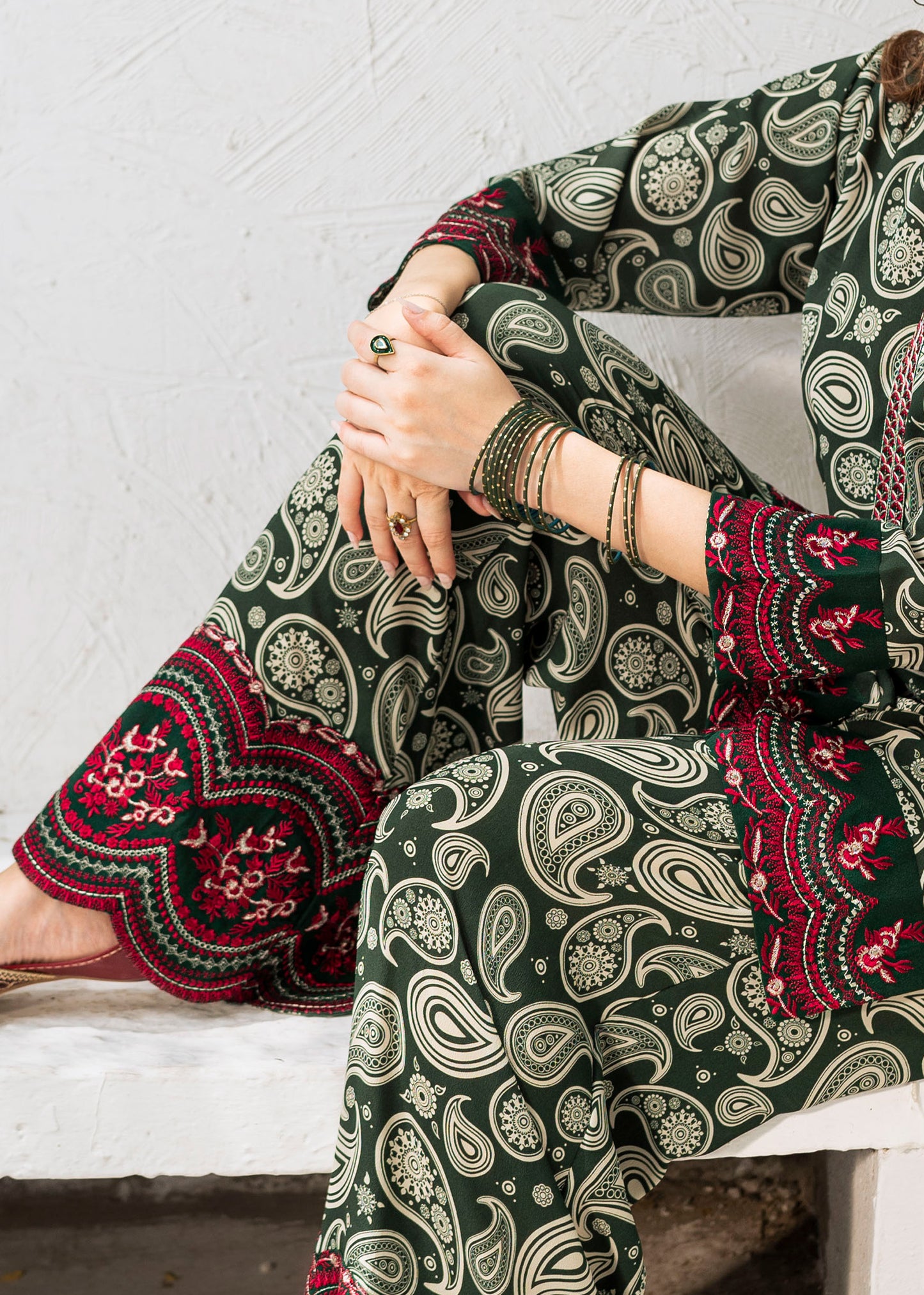 2 piece printed lawn suit