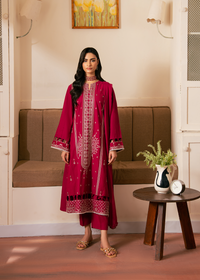 Magenta Embroidered 3 Piece
