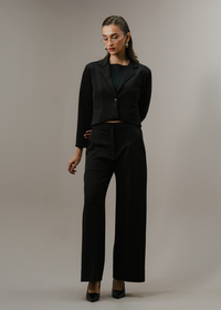 Black Scuba Short Blazer