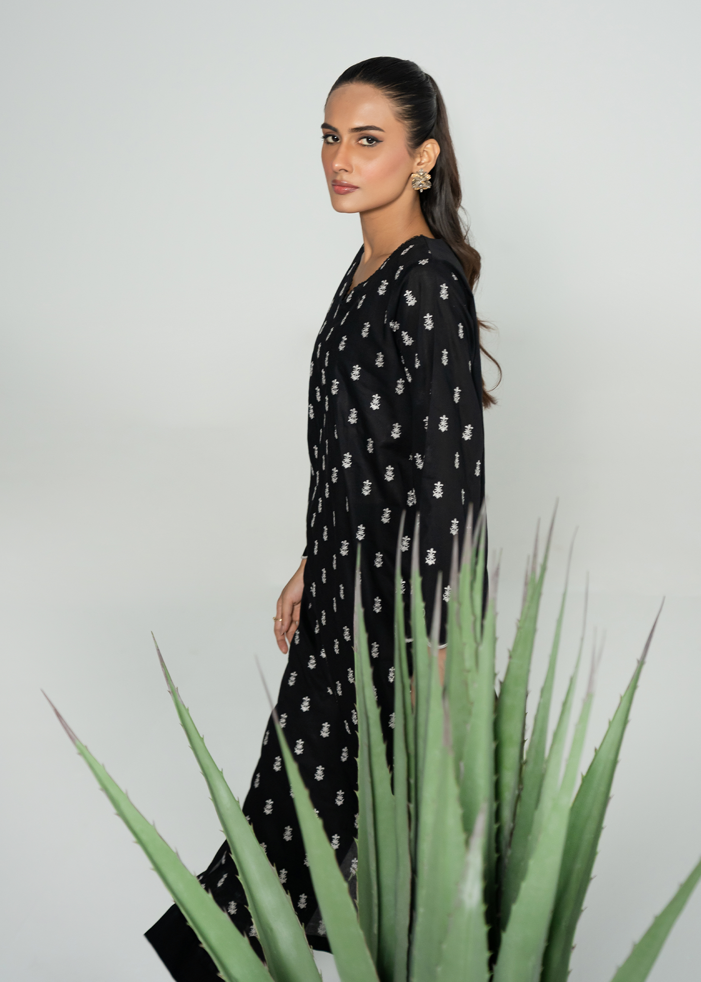 Black Embroidered Suit