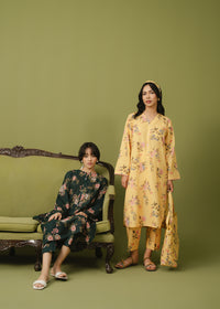Sunflower Yellow Printed Suit