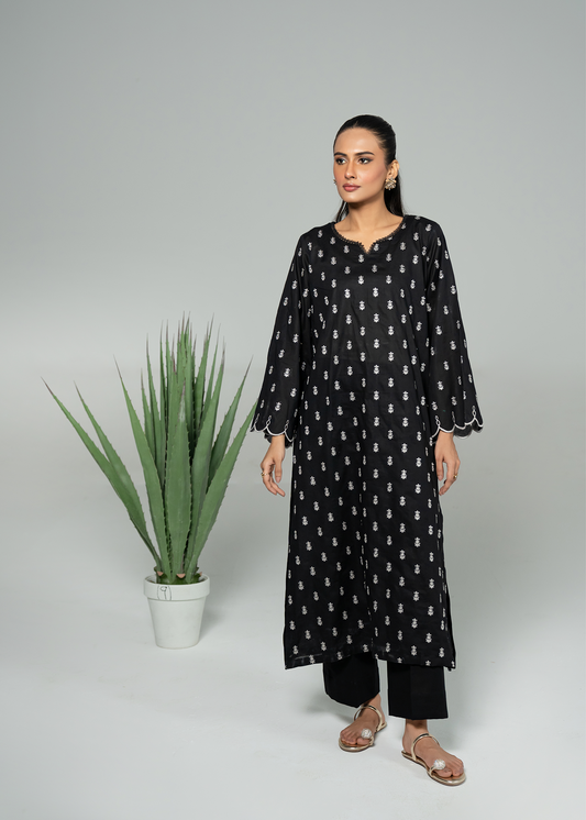 Black Embroidered Suit
