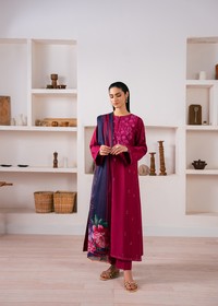 Berry Pink Embroidered Suit