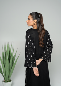 Black Embroidered Suit