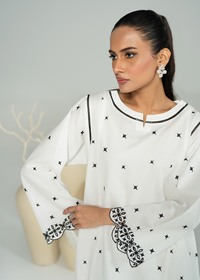 White Embroidered Suit