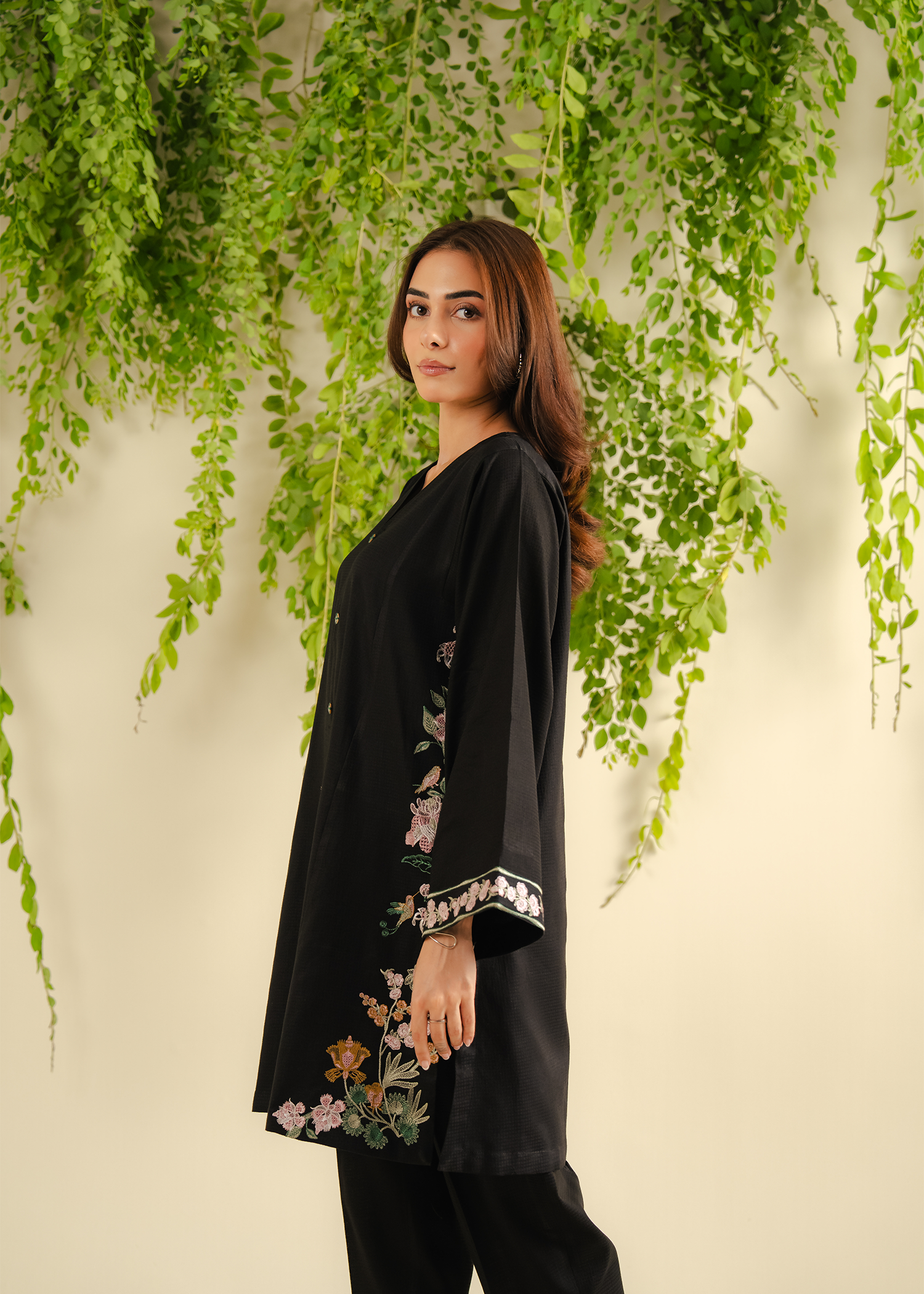 Black Embroidered Suit