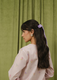 Pastel Pink Printed Suit