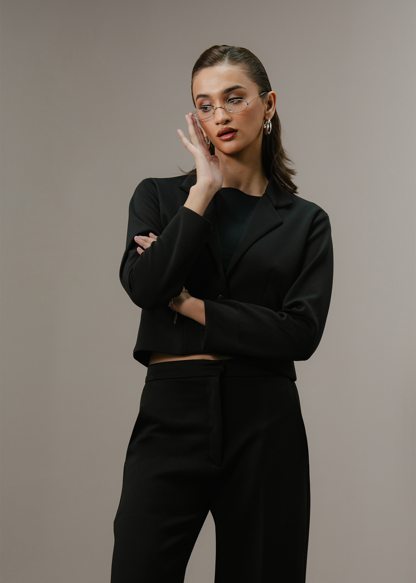 Black Scuba Short Blazer