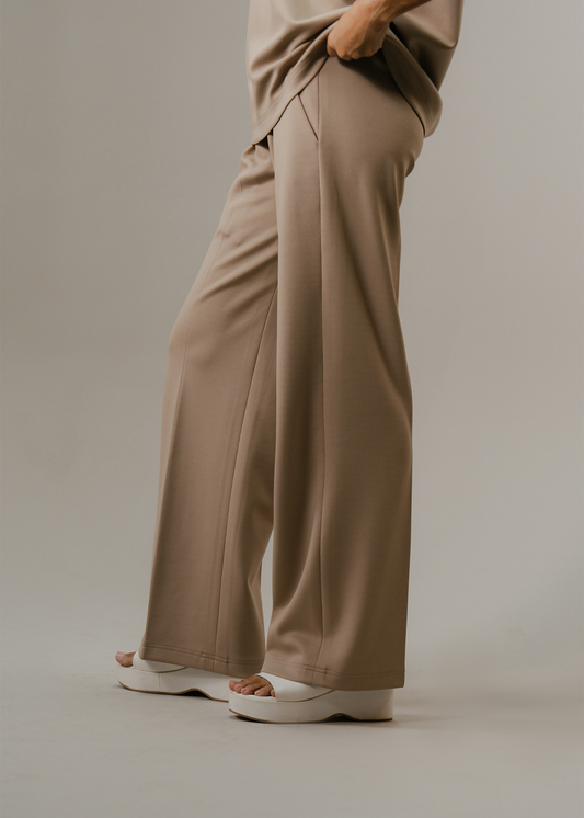 Beige Scuba Pants