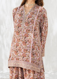 Lilac Printed Gharara Suit