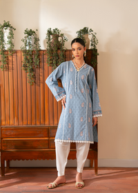 Grey Chikankari Shirt