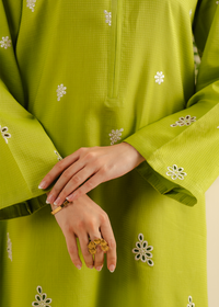 Green Embroidered Suit