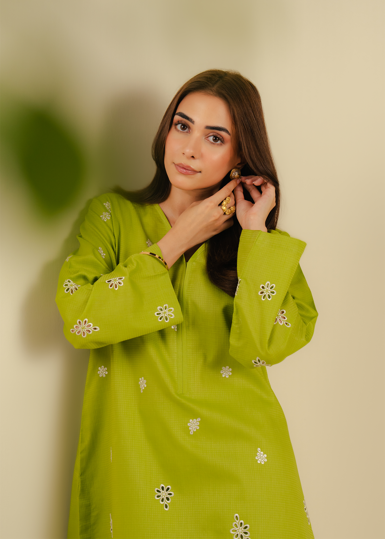 Green Embroidered Suit