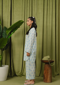 Blue Printed Suit