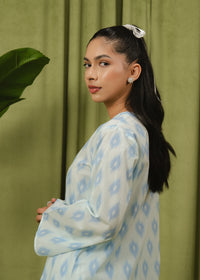 Blue Printed Suit