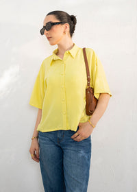 Lemon Yellow Boxy Shirt