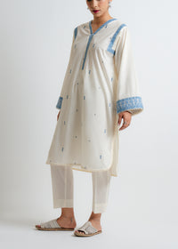 White Embroidered Suit
