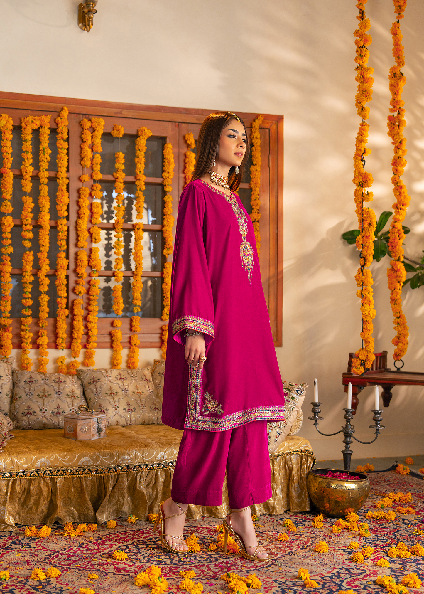 Pink Velvet Suit