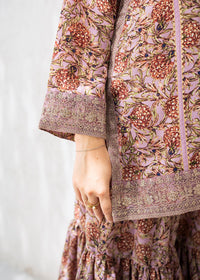 Lilac Printed Gharara Suit