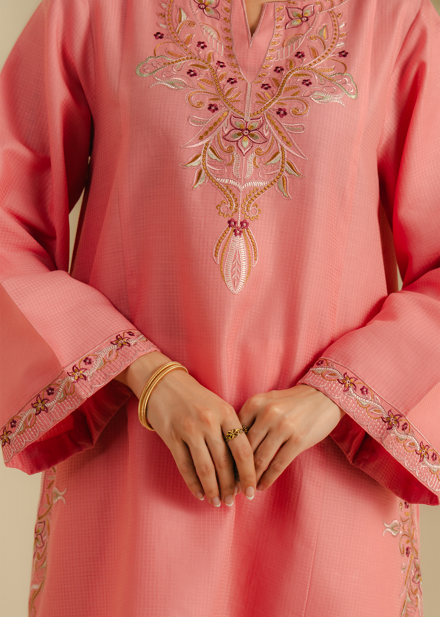 Blush Embroidered Shirt