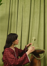 Maroon Chunri Printed Suit