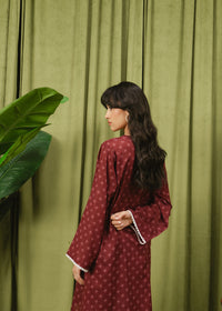 Maroon Chunri Printed Suit