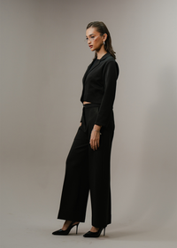 Black Scuba Short Blazer