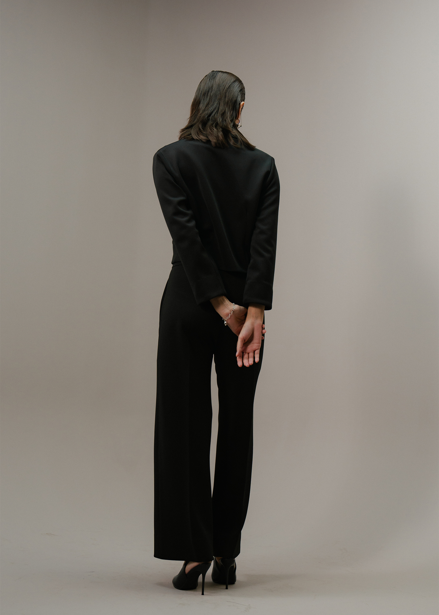 Black Scuba Short Blazer