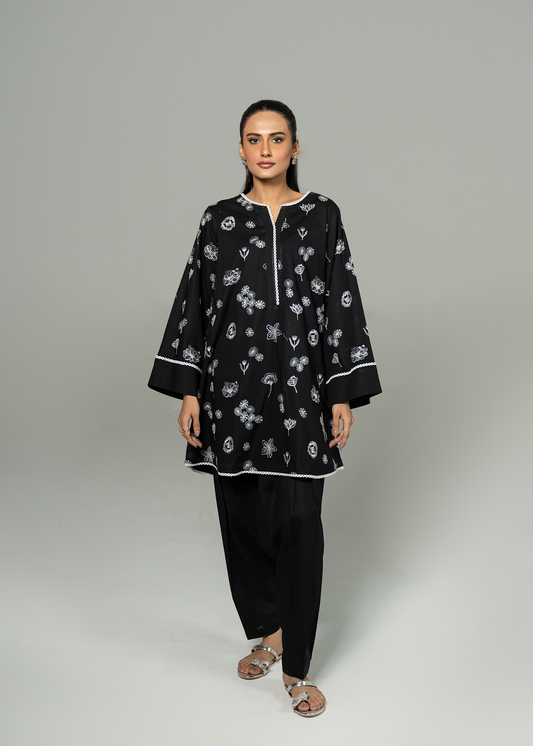 Black Embroidered Suit