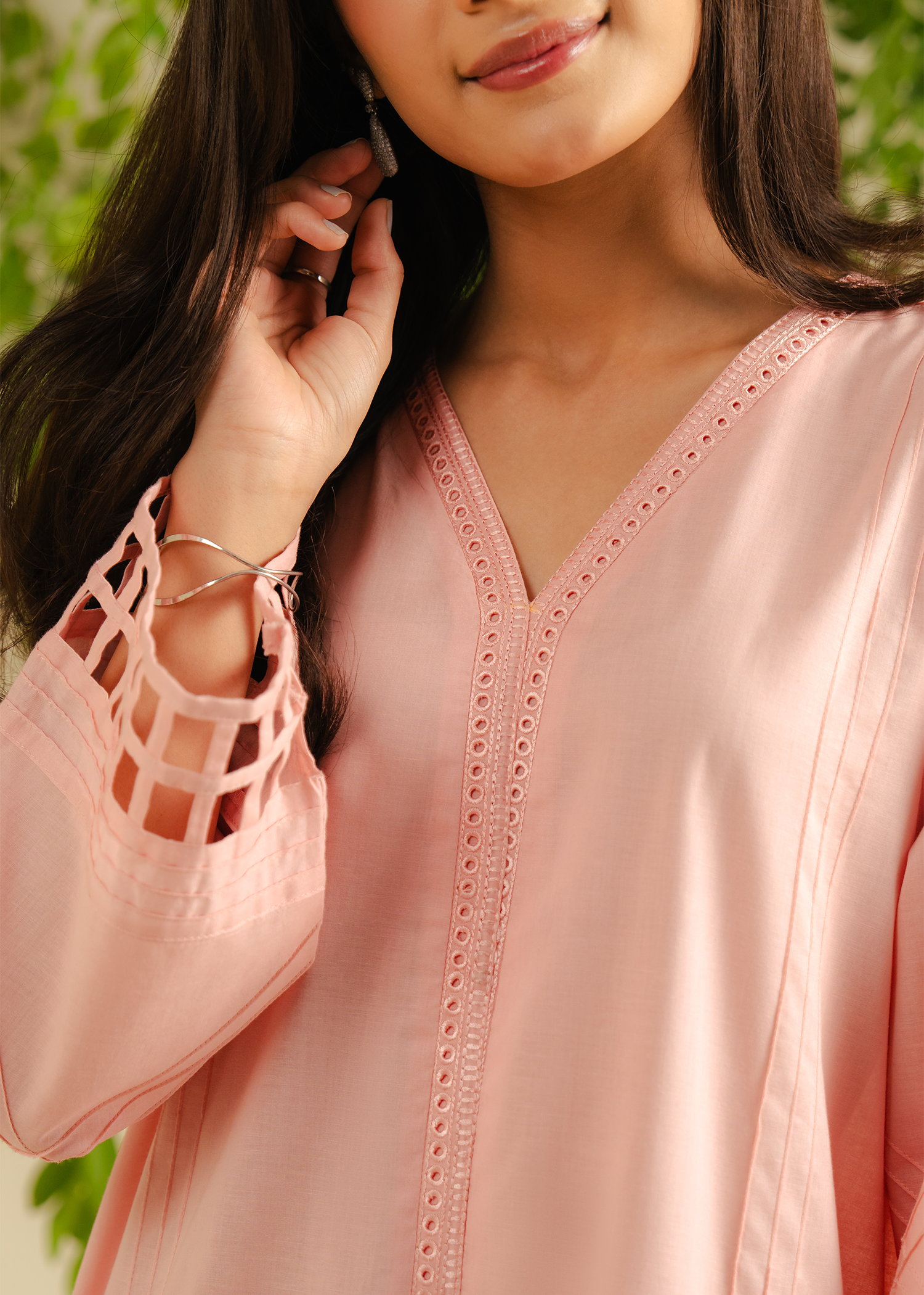 Light Pink Embroidered Suit