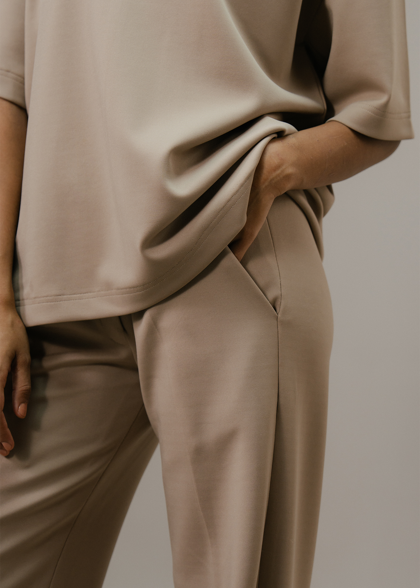 Beige Scuba Pants
