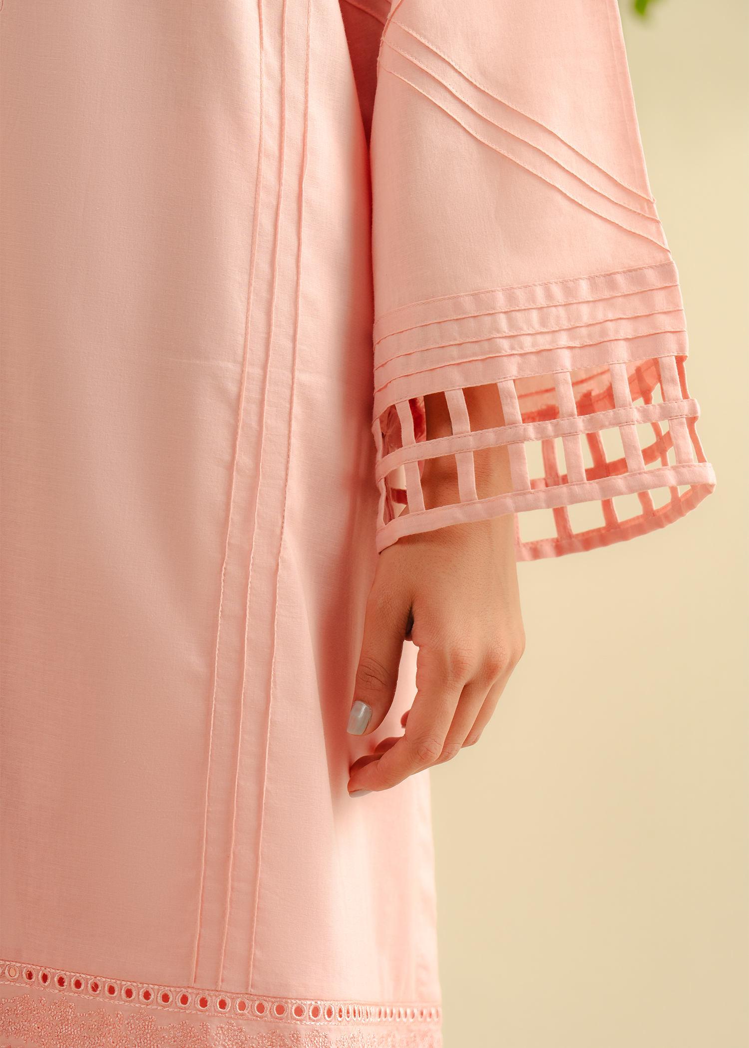 Light Pink Embroidered Suit