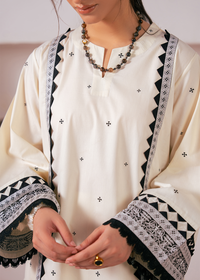 White Embroidered 2 Piece