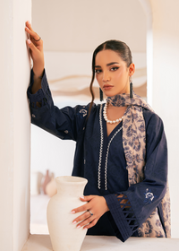 Deep Blue Embroidered Suit