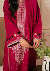 Magenta Embroidered 3 Piece