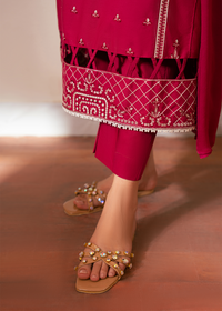 Magenta Embroidered 3 Piece