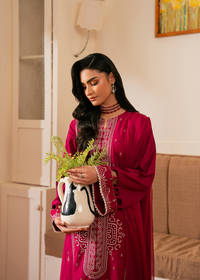 Magenta Embroidered 3 Piece