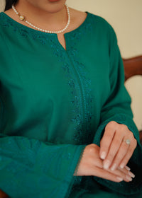 Emerald Green Embroidered Marina 2 PC Suit