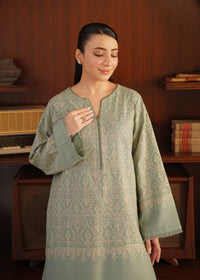 Sage Green Embroidered Marina 2 PC Suit