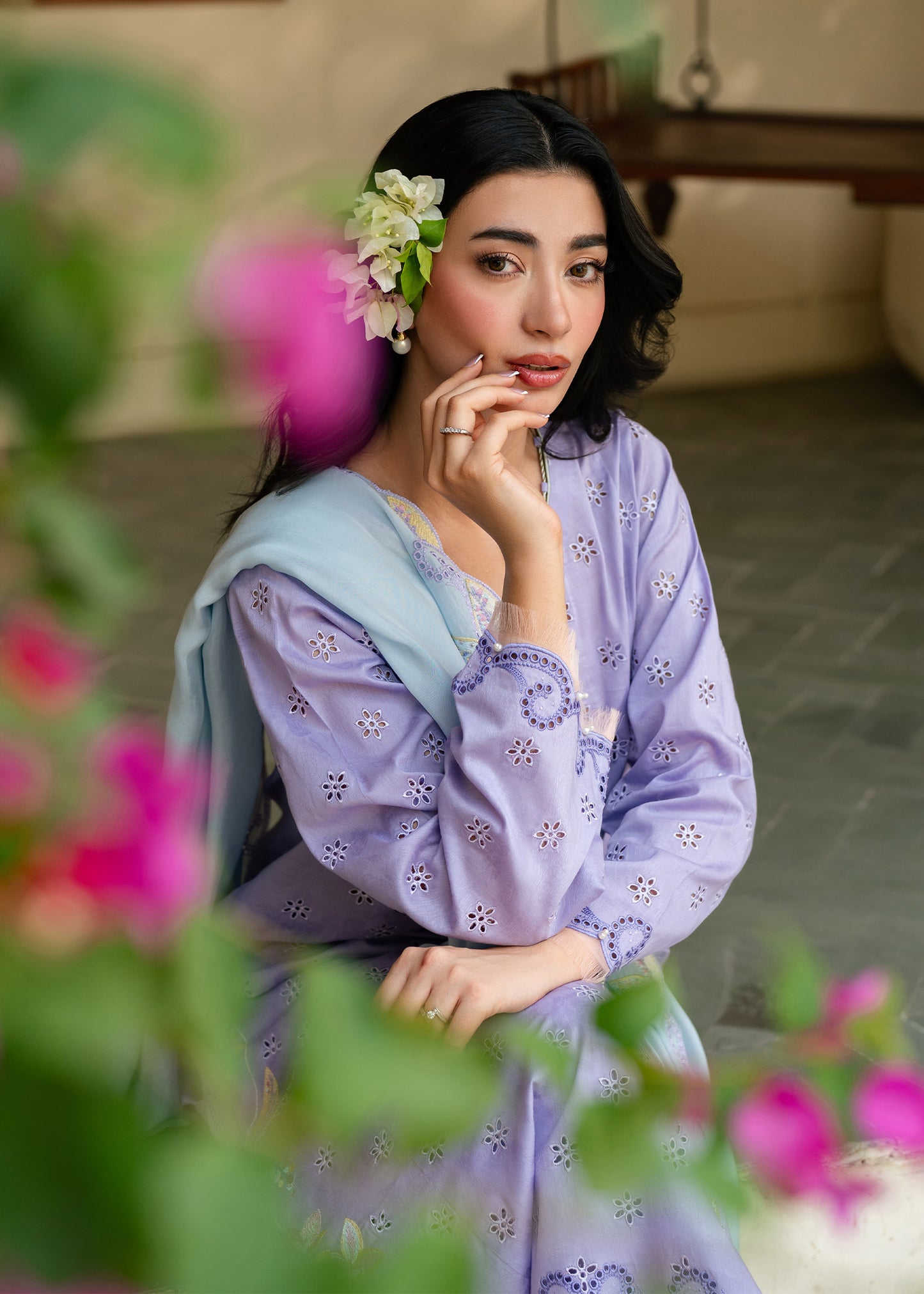 Sia Lilac Festive Lawn