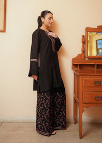 Black Embroidered Marina 2 PC Suit