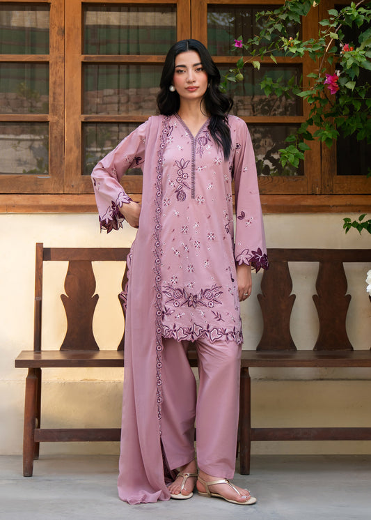 Ava Tea Pink Festive Lawn